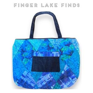 Extra-Large Quilted Zip-Top Cotton Tote